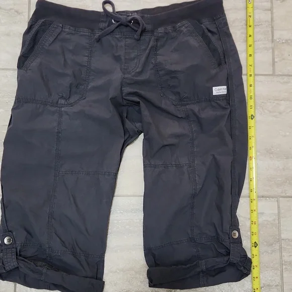 Calvin Klein Performance Cargo Capri Pants Women's Size XL Gray - Picture 5 of 10